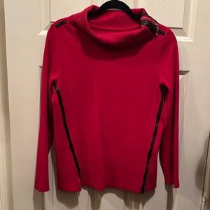 Rafaella Vibrant Red Cowl Neck Sweater